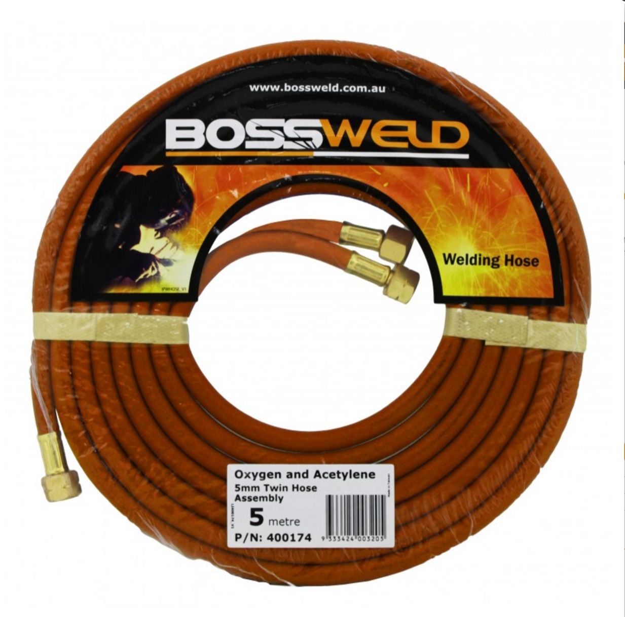 BOSSWELD TWIN HOSE OXY/ACET ASSEMBLY- 15MT 